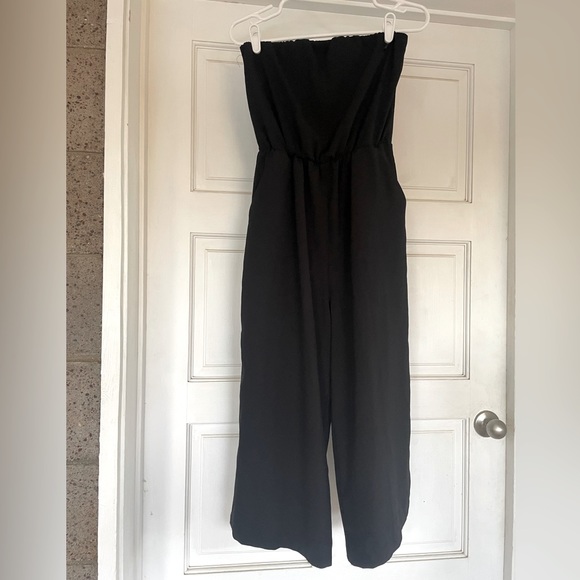 Strapless Wide Leg Romper - Picture 2 of 4